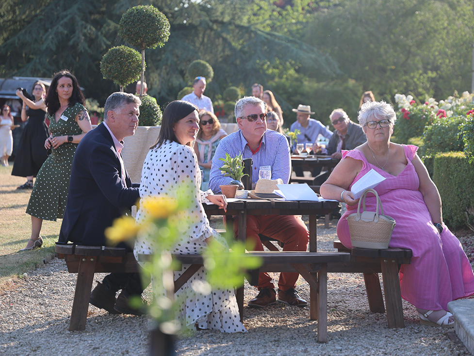 Village of the Year judges relax at the awards ceremony